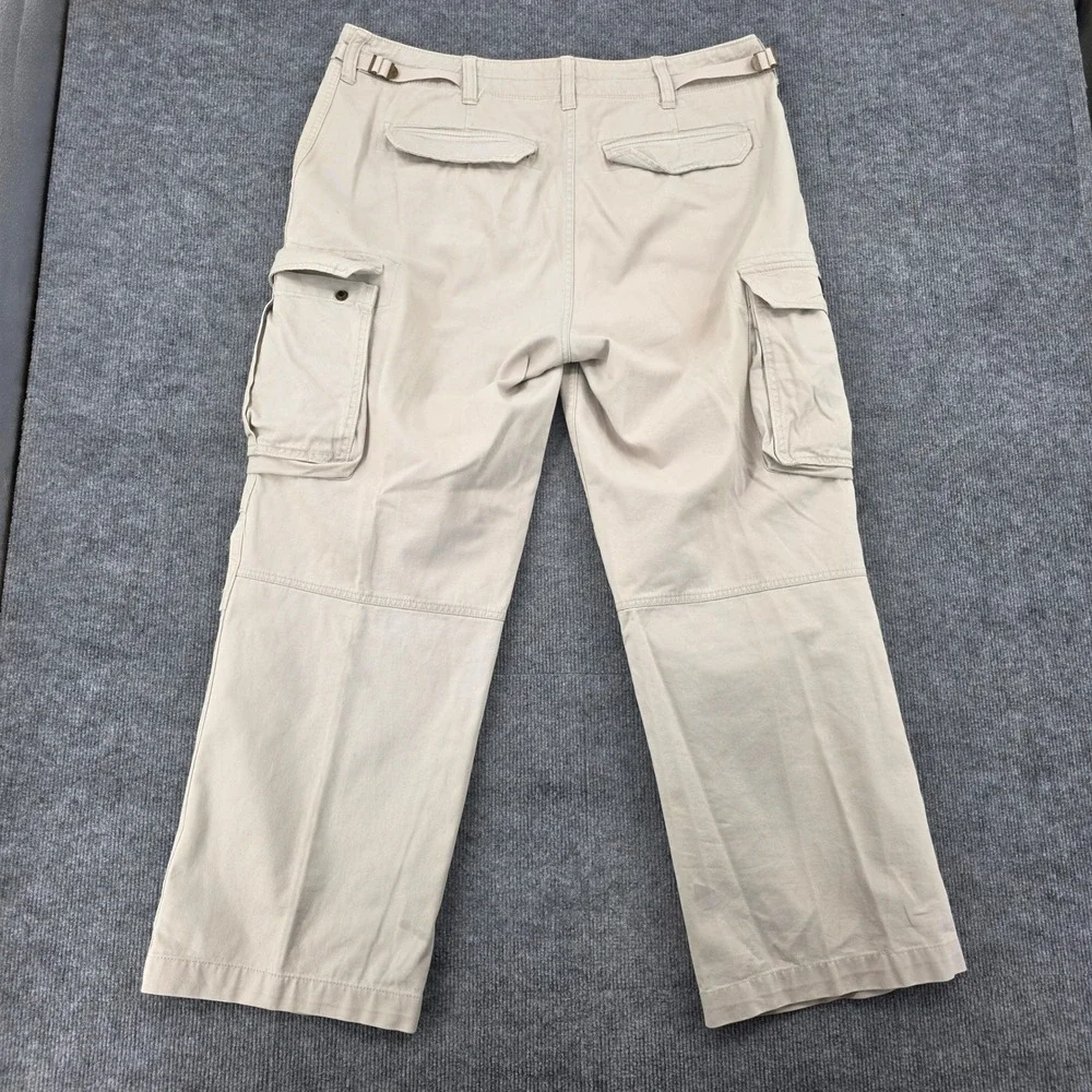 Polo Jeans Co Ralph Lauren Mens Tan Khaki Cargo Pants 38x30 Military Utility
